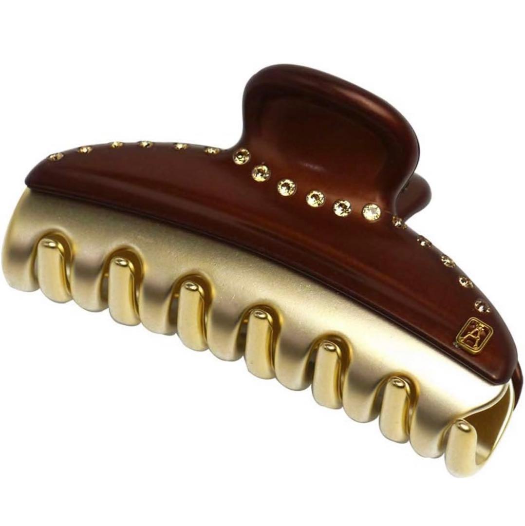 【新品未開封】 アレク　M クリップ　ブラウン スワロフスキー