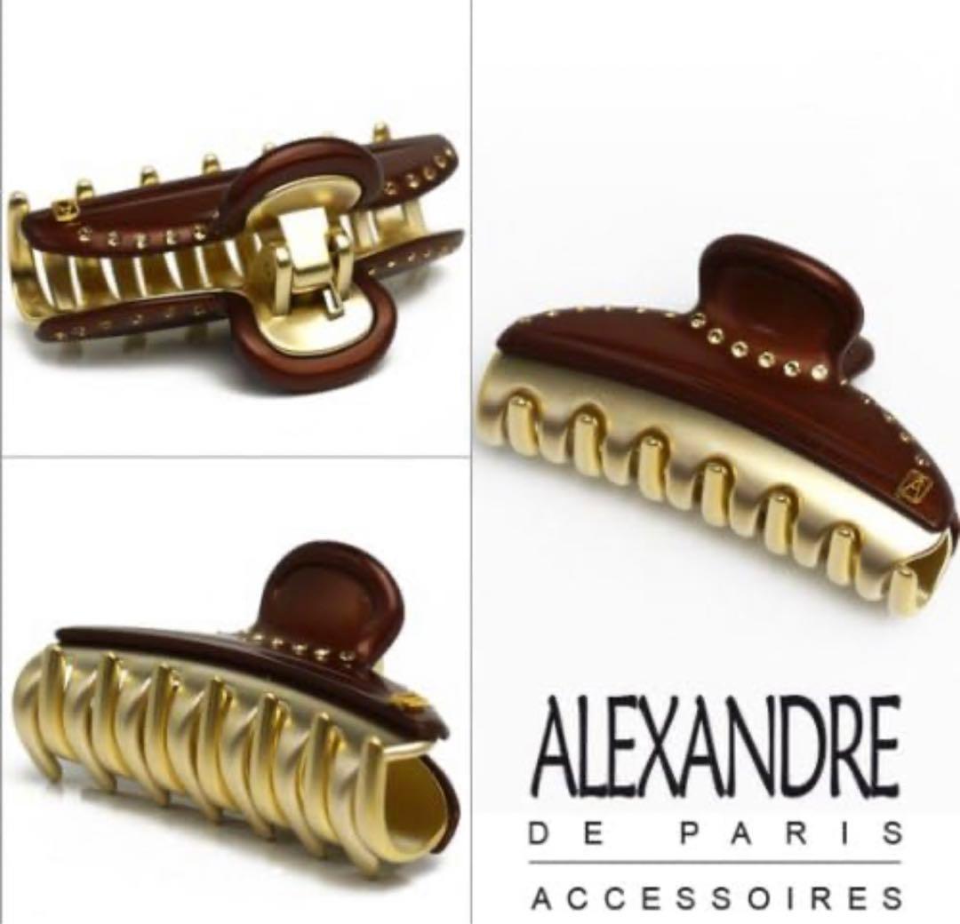 【新品未開封】 アレク　M クリップ　ブラウン スワロフスキー