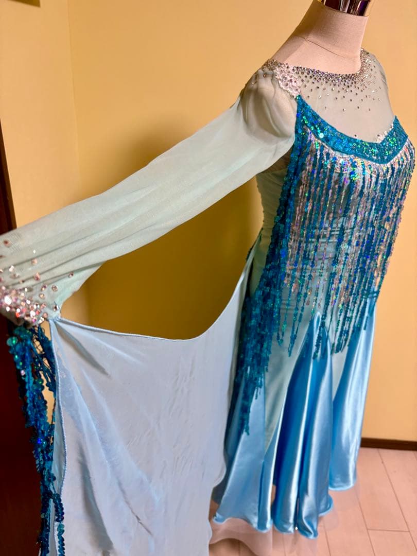 タカダンス✴︎ライトブルー 社交ダンスドレス