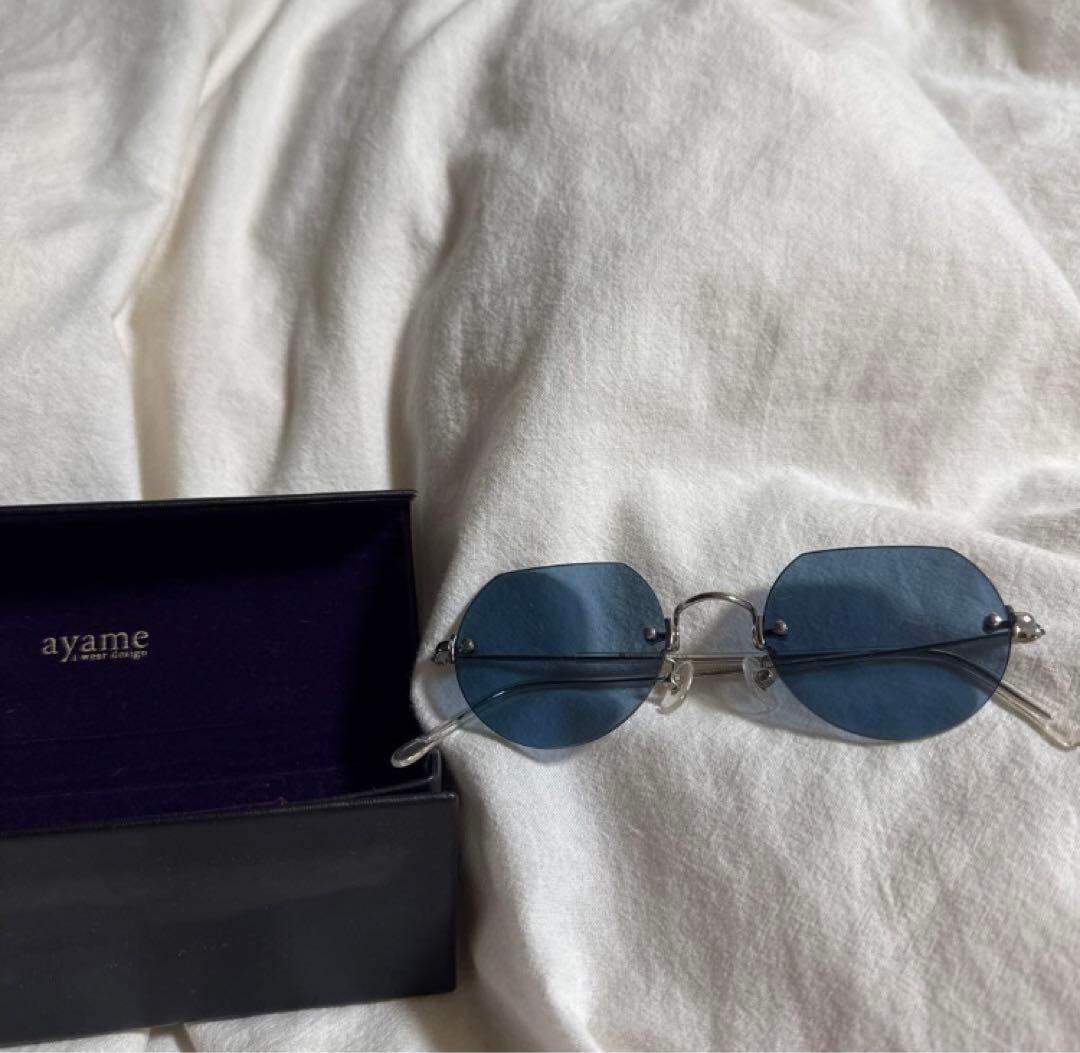 グ*リ様 ayame cutter オクタゴナル サングラス ブルーレンズ