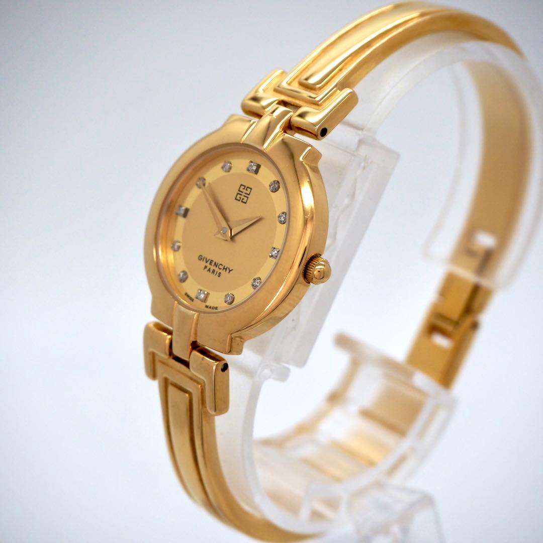 専用130 稼働【美品】GIVENCHY ゴールド　バングル　ダイヤ　レディース
