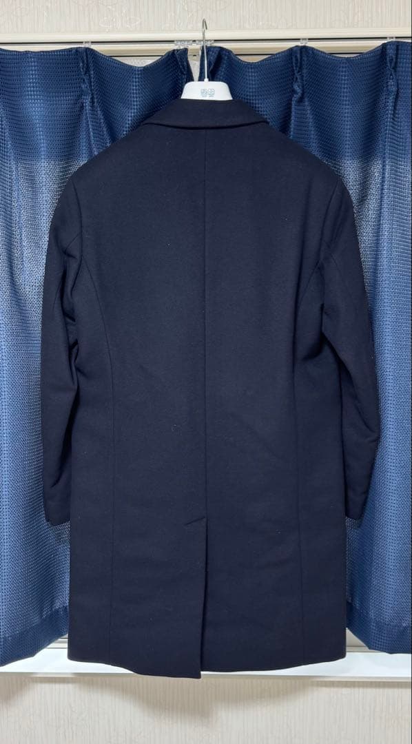 モンクレール チェスターコート ダウン　ネイビー