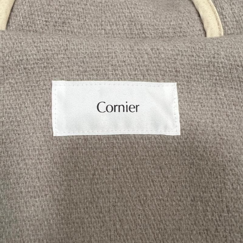 極美品 Cornier ダッフルコート グレージュ ロング丈 水牛 M