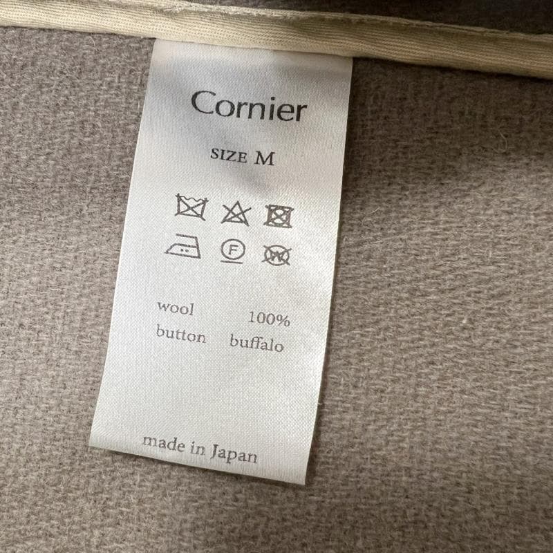 極美品 Cornier ダッフルコート グレージュ ロング丈 水牛 M