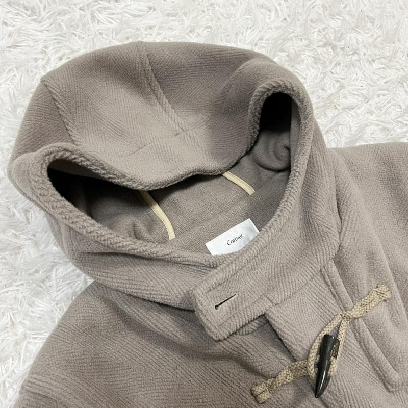 極美品 Cornier ダッフルコート グレージュ ロング丈 水牛 M