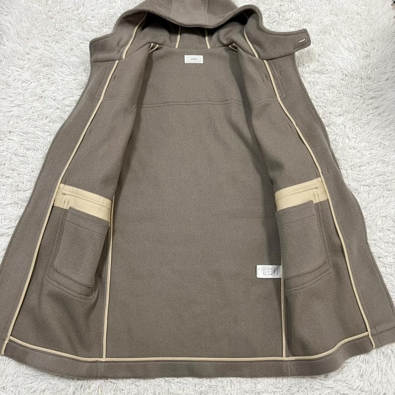極美品 Cornier ダッフルコート グレージュ ロング丈 水牛 M
