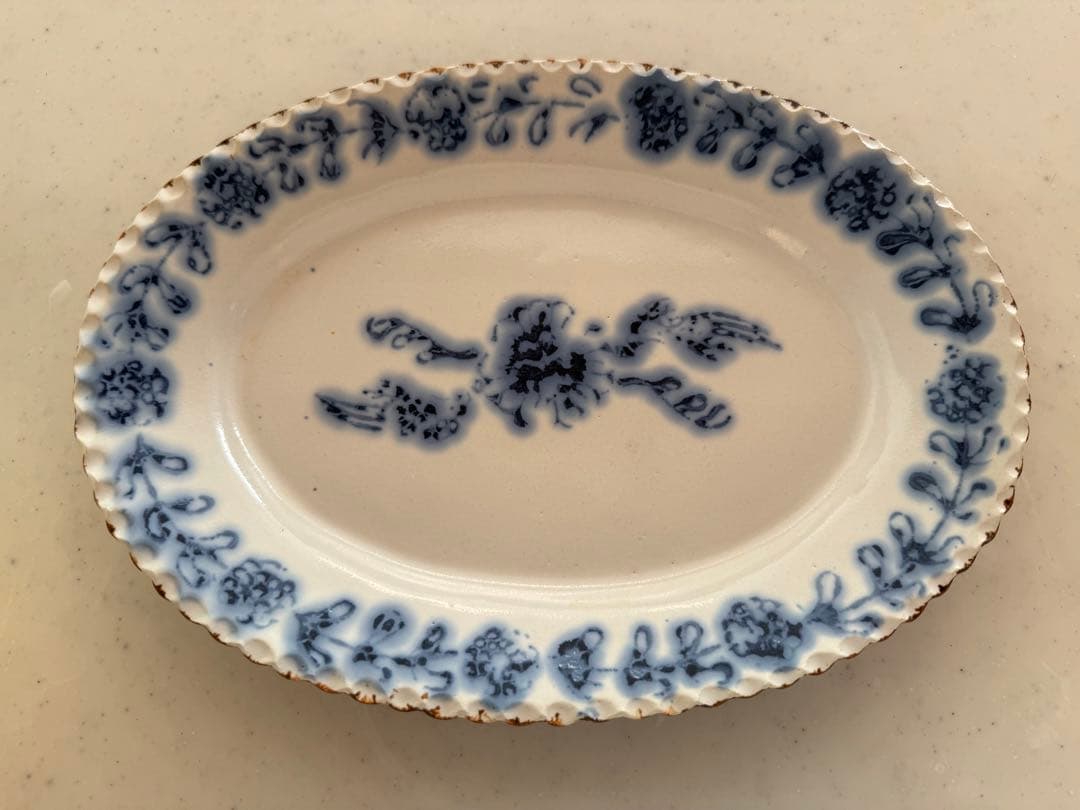 伊藤聡信　印判オーバル皿