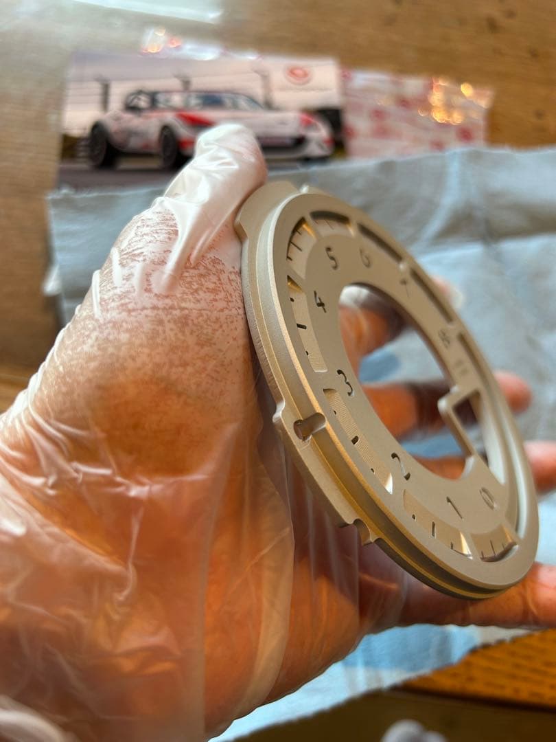 NDロードスター　I，Lモータースポーツ　タコメーターパネル　シルバー(アルミ製