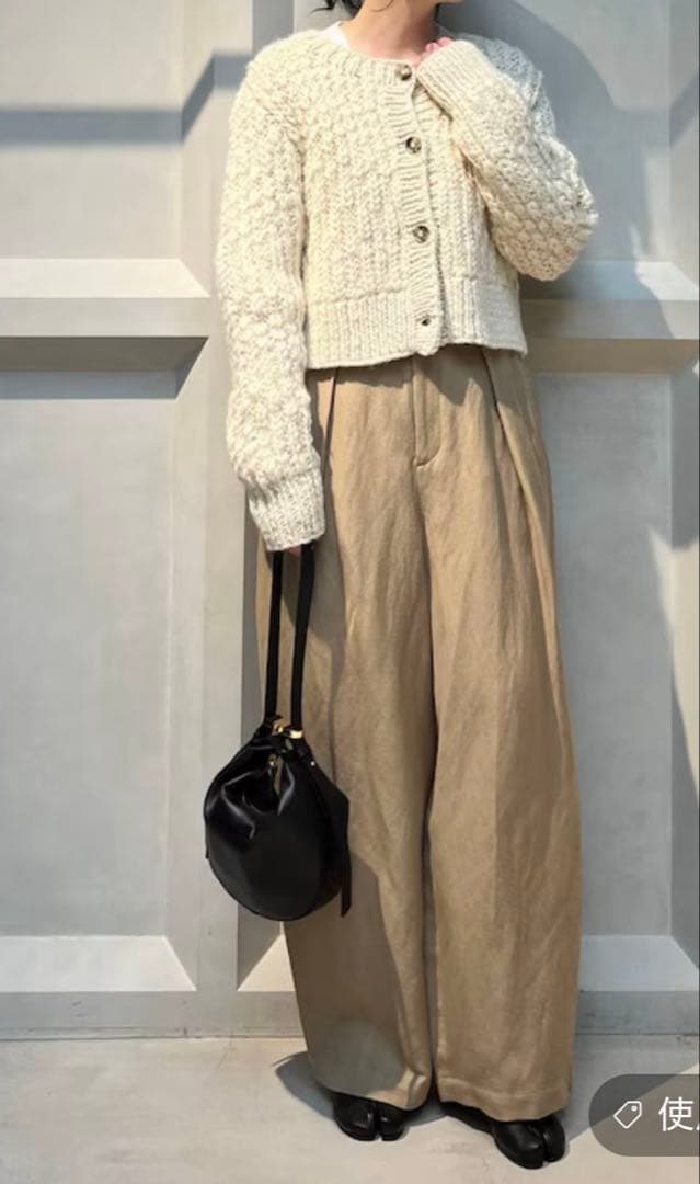 【美品】新作　カレンソロジー　リネンウールスタッズパンツ