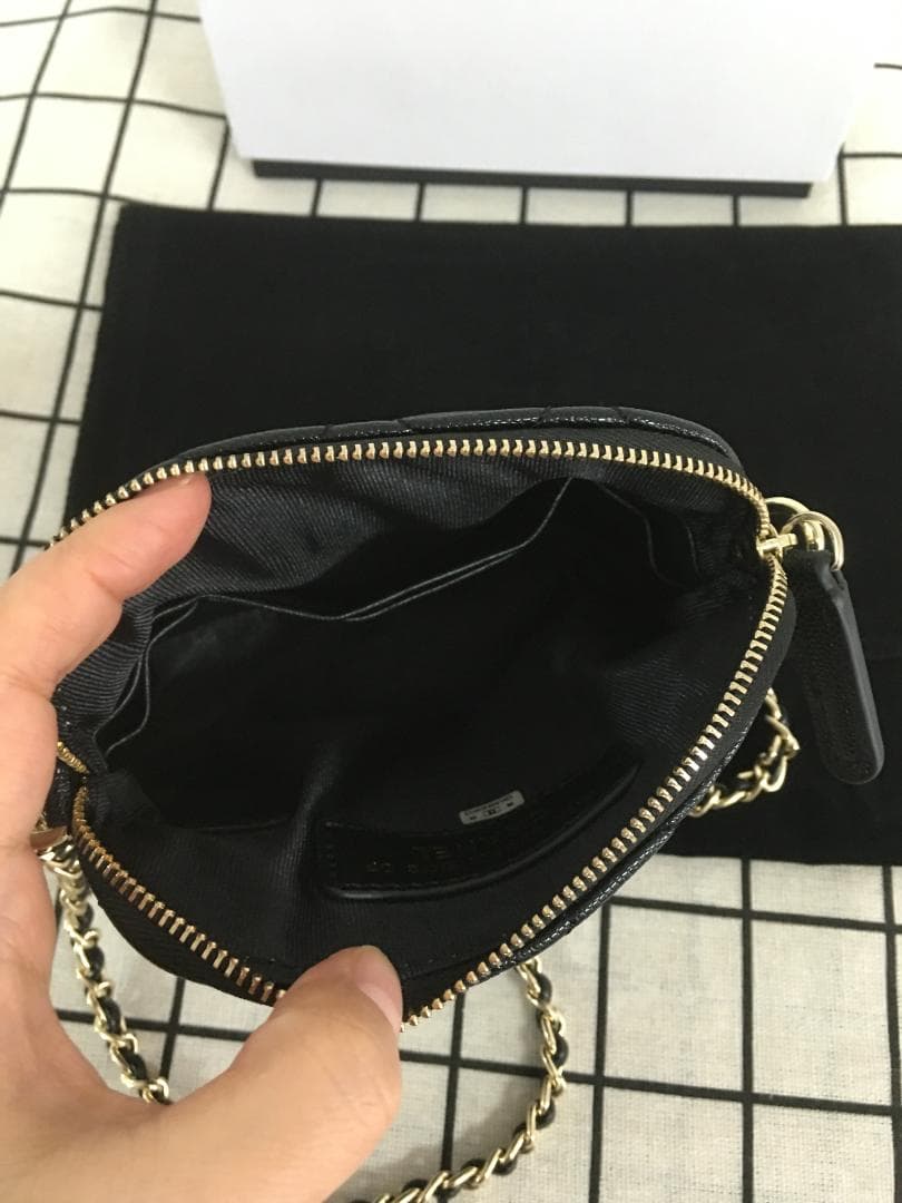 箱付き！キルティング ショルダーバッグ /ブラック