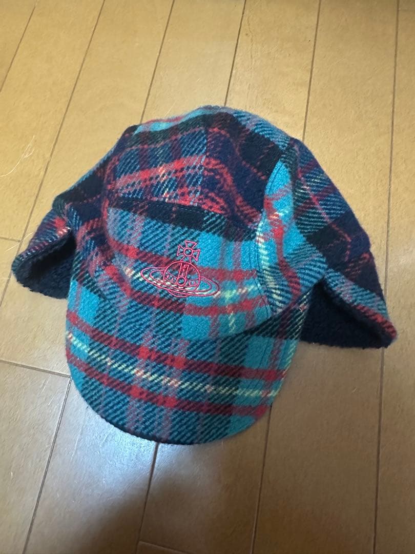 vivienne westwood チェック柄キャップMサイズ