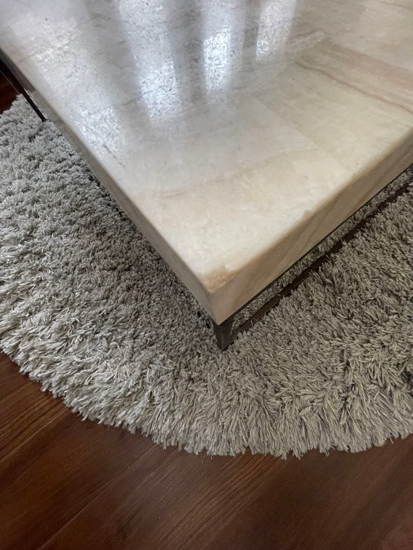 ストーンラミネーション正方形センターテーブル