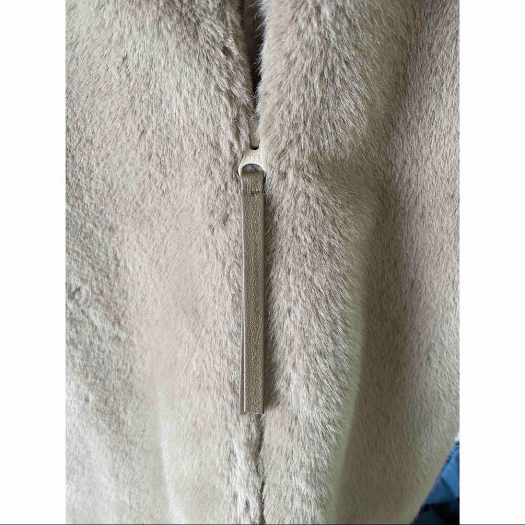 ジャスミン　CADUNE川上桃子さんコラボ　ファーコート　キャメル　38