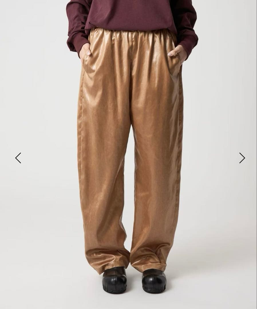 ⭐︎winter ⭐︎ROKU)＞ポリエステル サテン パンツ 25FW