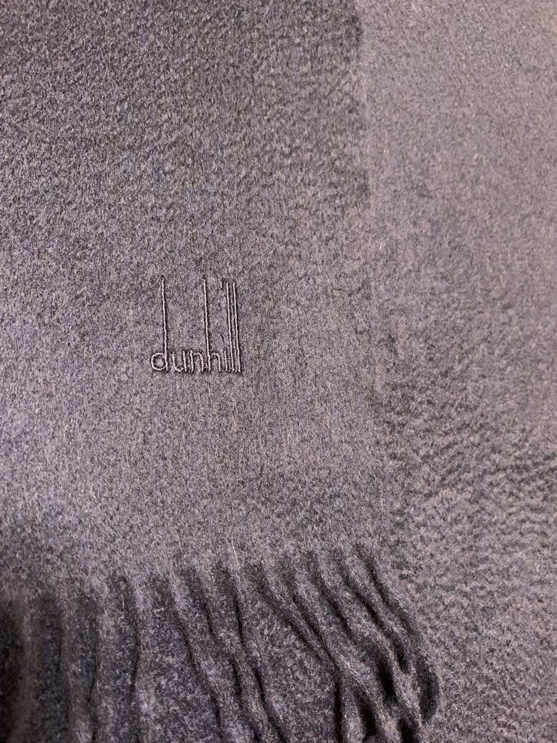 Dunhill ダンヒル マフラー 総カシミヤ　ネイビー　百貨店購入　大幅値下げ