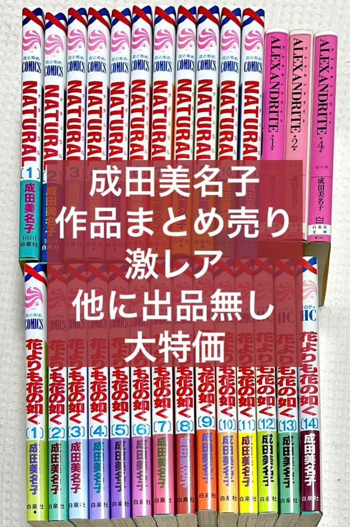 【激レア 大特価】Natural 花よりも花の如く 他 成田美名子 まとめ売り
