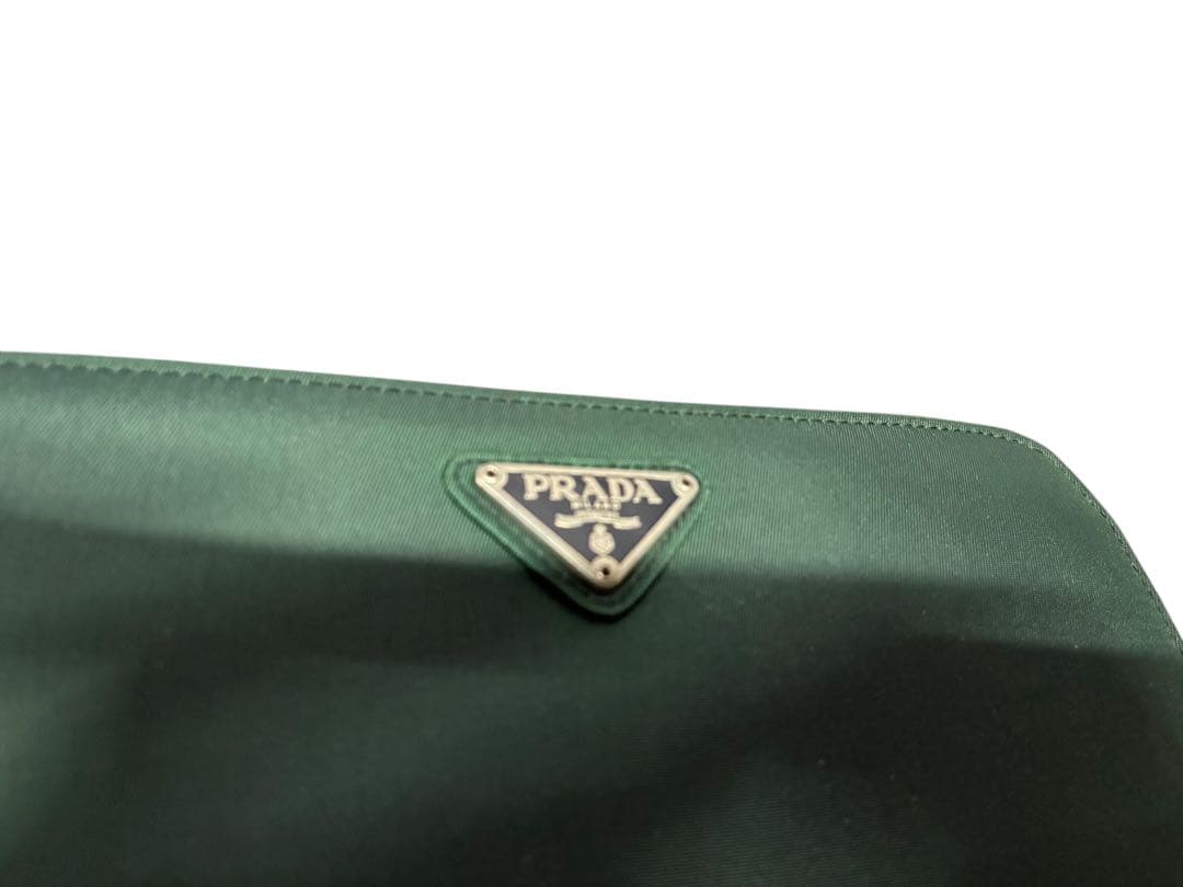 R*I様 PRADA 長財布 ラウンドファスナー ナイロン グリーン 箱・ギャラ