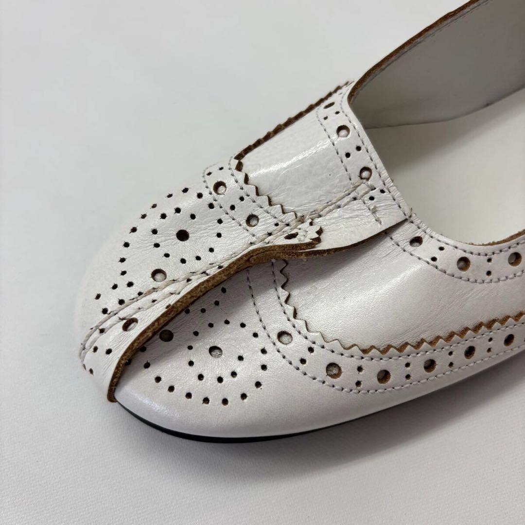 未使用 タオ ギャルソン レザー ストラップ シューズ ウイングチップ 24cm