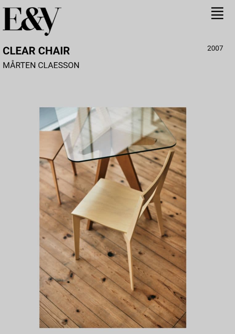 大谷さん専用　E&Y CLEAR CHAIR 4脚セット