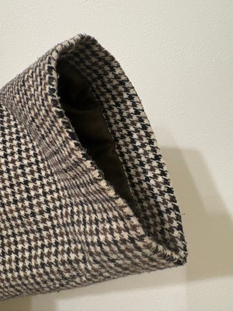 FASHIRU wool mix ステンカラーチェックコート