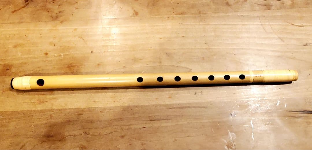 【美品】古典調 四本調子 獅子田 竹峰　七つ穴