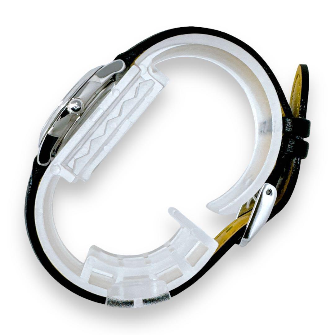 オメガ デビル プレステージ クオーツ シルバー レザー レディース 時計 稼働