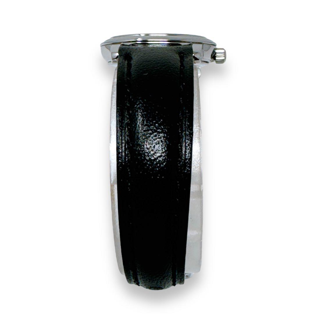 オメガ デビル プレステージ クオーツ シルバー レザー レディース 時計 稼働