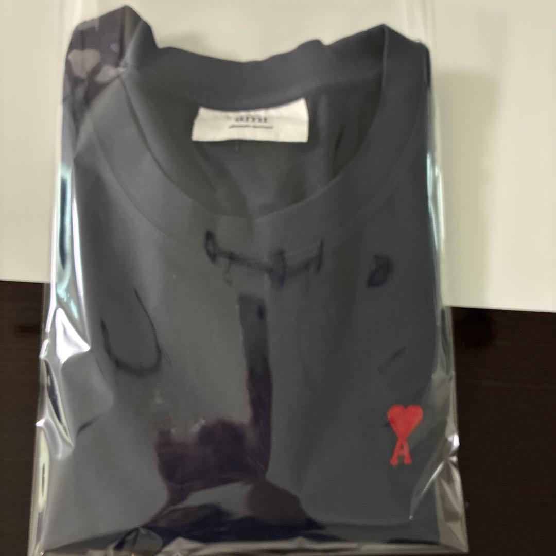 美品　AMI PARIS アミパリス 半袖Tシャツ 濃紺