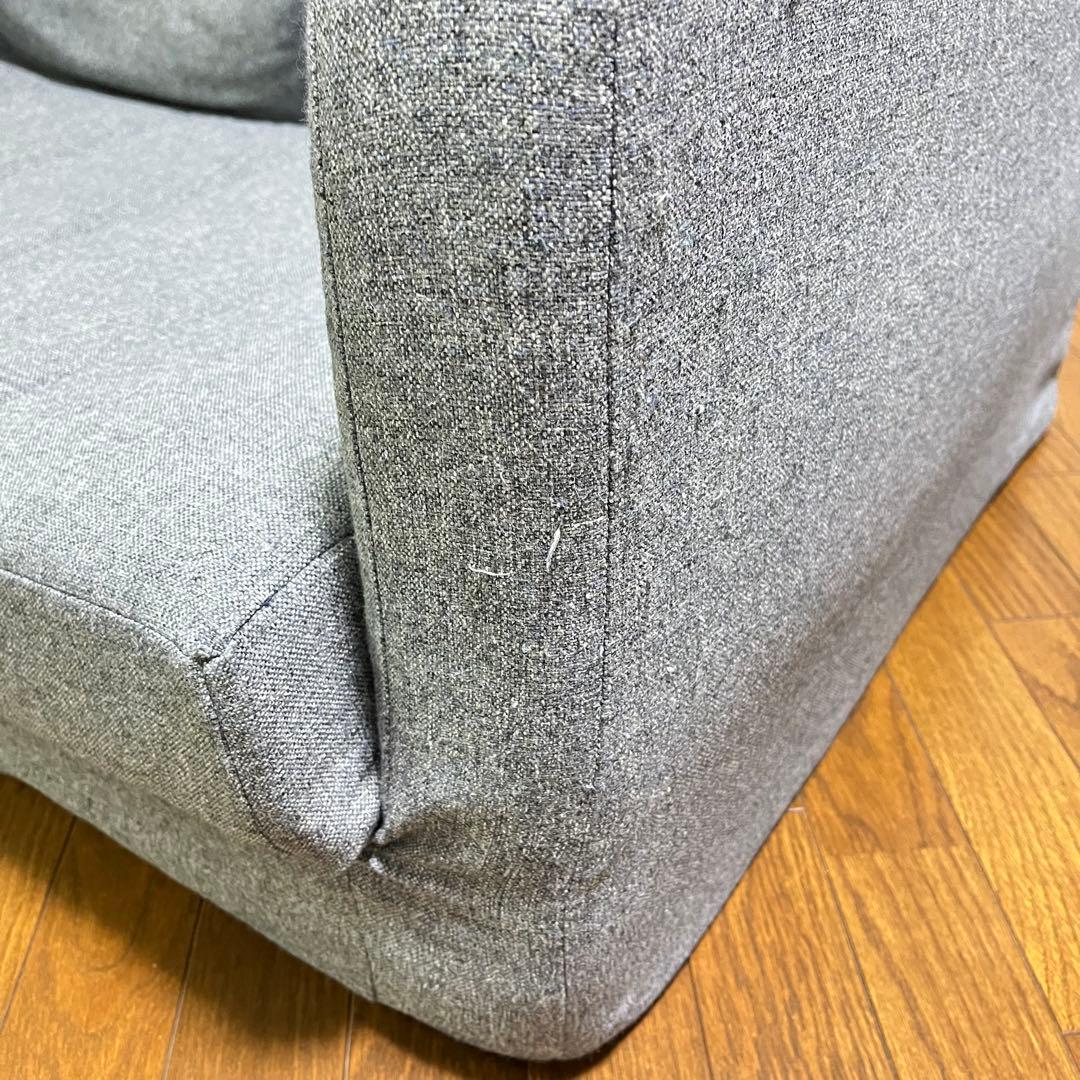 タンスのゲン　ソファベッド　クッション付き　ブルー