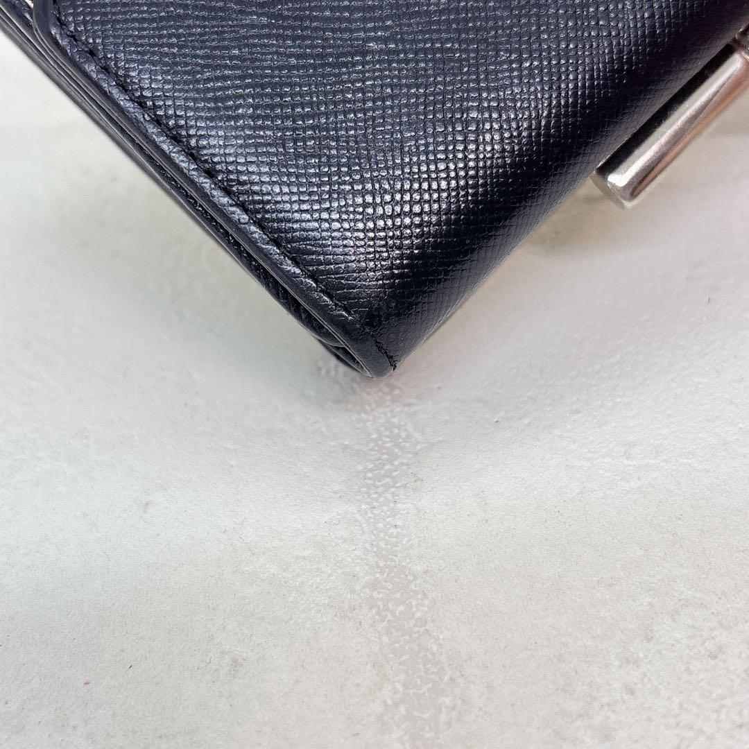 美品✨BURBERRY バーバリー ノバチェック 二つ折り財布 がま口 ブラック