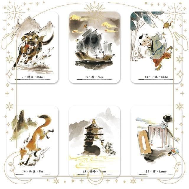 【正規品ルノルマンカード】美麗水彩画✨水滸伝の元である江湖の世界観を描いたデッキ