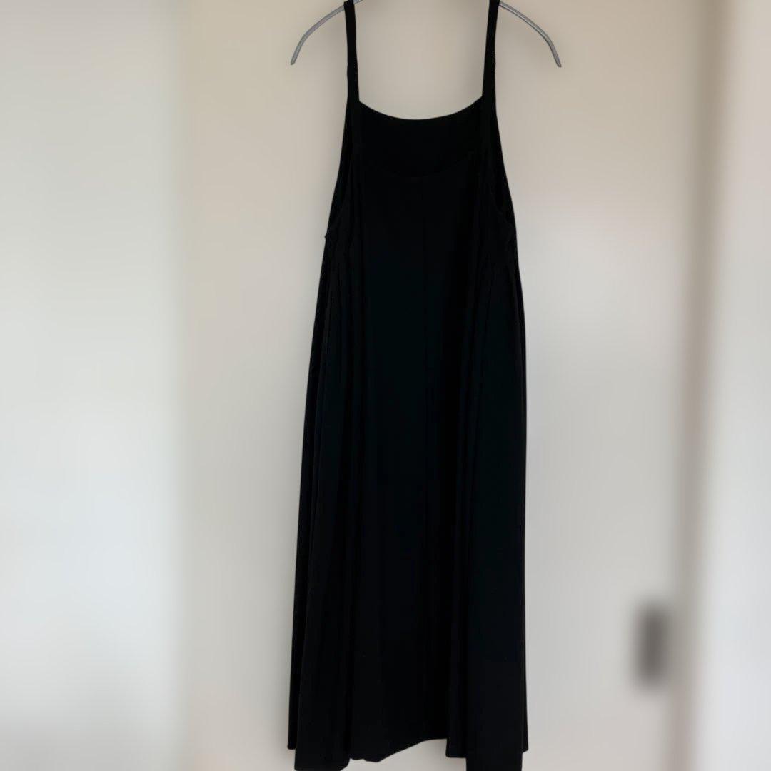 北欧暮らしの道具店　サイドタックのサロペットスカート / ブラック　S