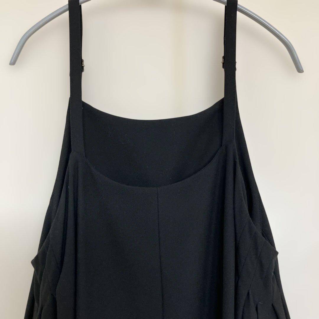 北欧暮らしの道具店　サイドタックのサロペットスカート / ブラック　S