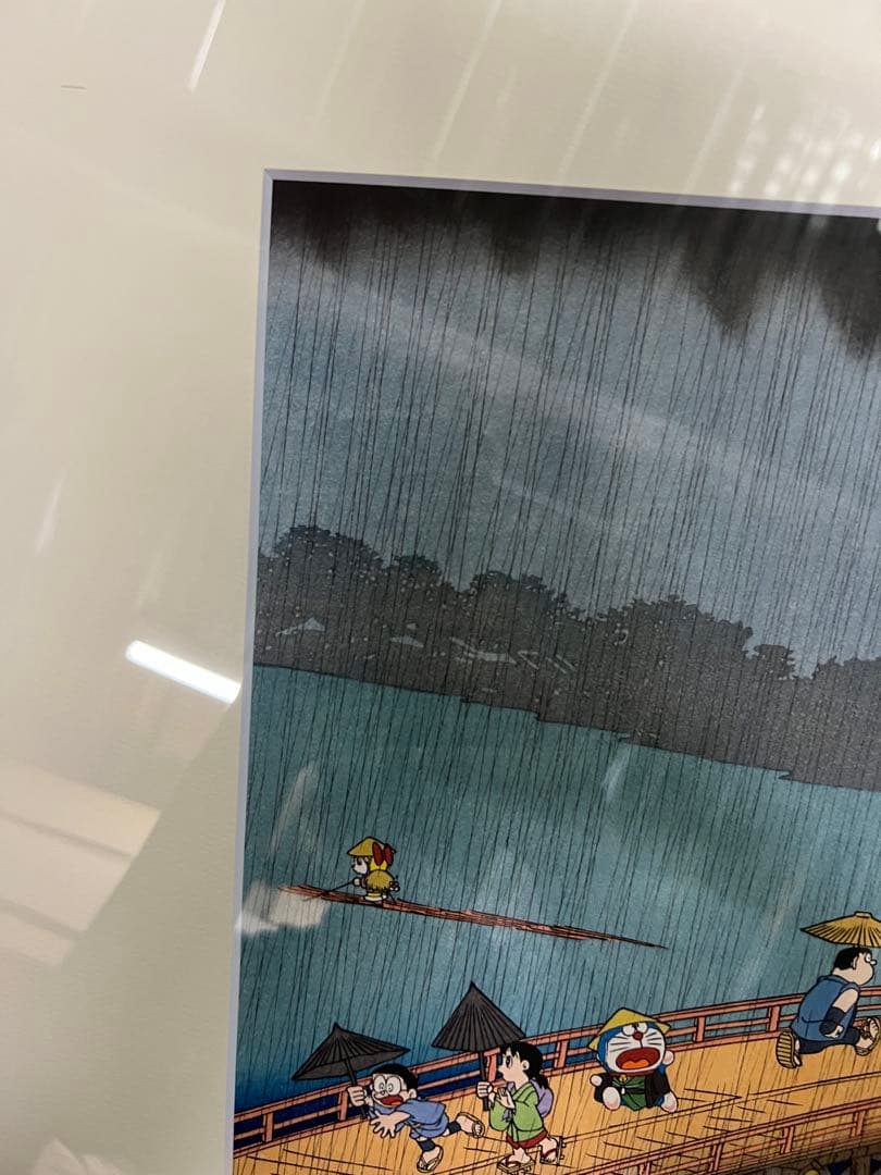 ドラえもん　木版画
