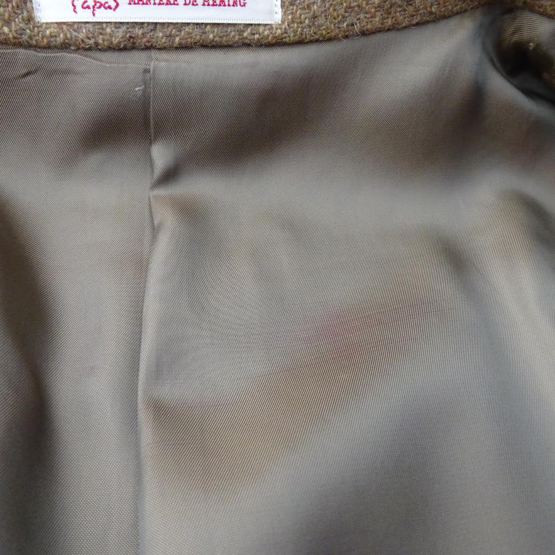 英国生地製Papas パパス カシミア100％ジャケット ブレザー紳士服46冬用