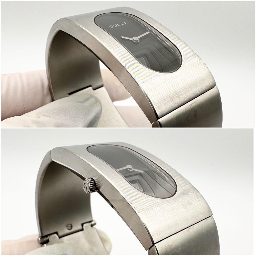 稼働✨ グッチ GUCCI 2400L バングルウォッチ ブラック文字盤 腕時計