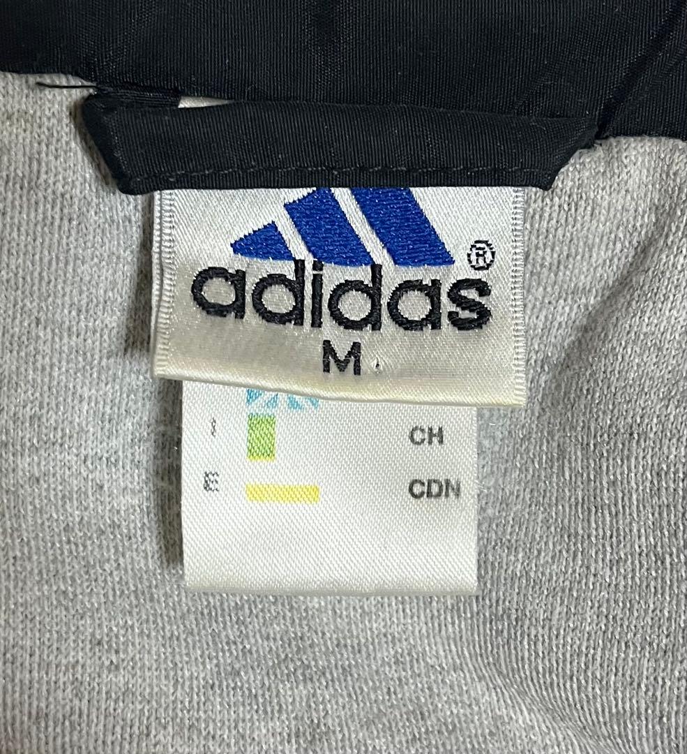 90s adidas アディダス ブラック/イエロー ストライプ ベンチコート