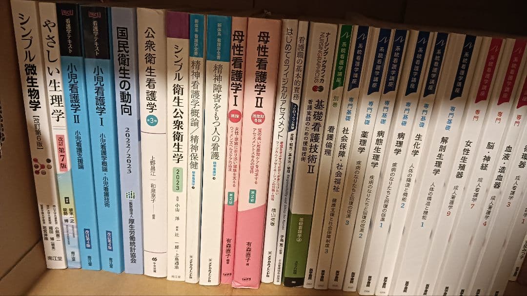 看護を学ぶ上で学校で必要となる教科書