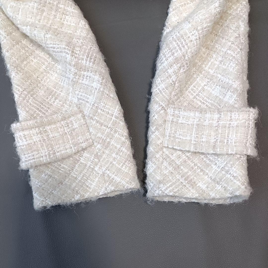 【グレースクラスGrace Class】フォックスファー　ツィード　ロングコート