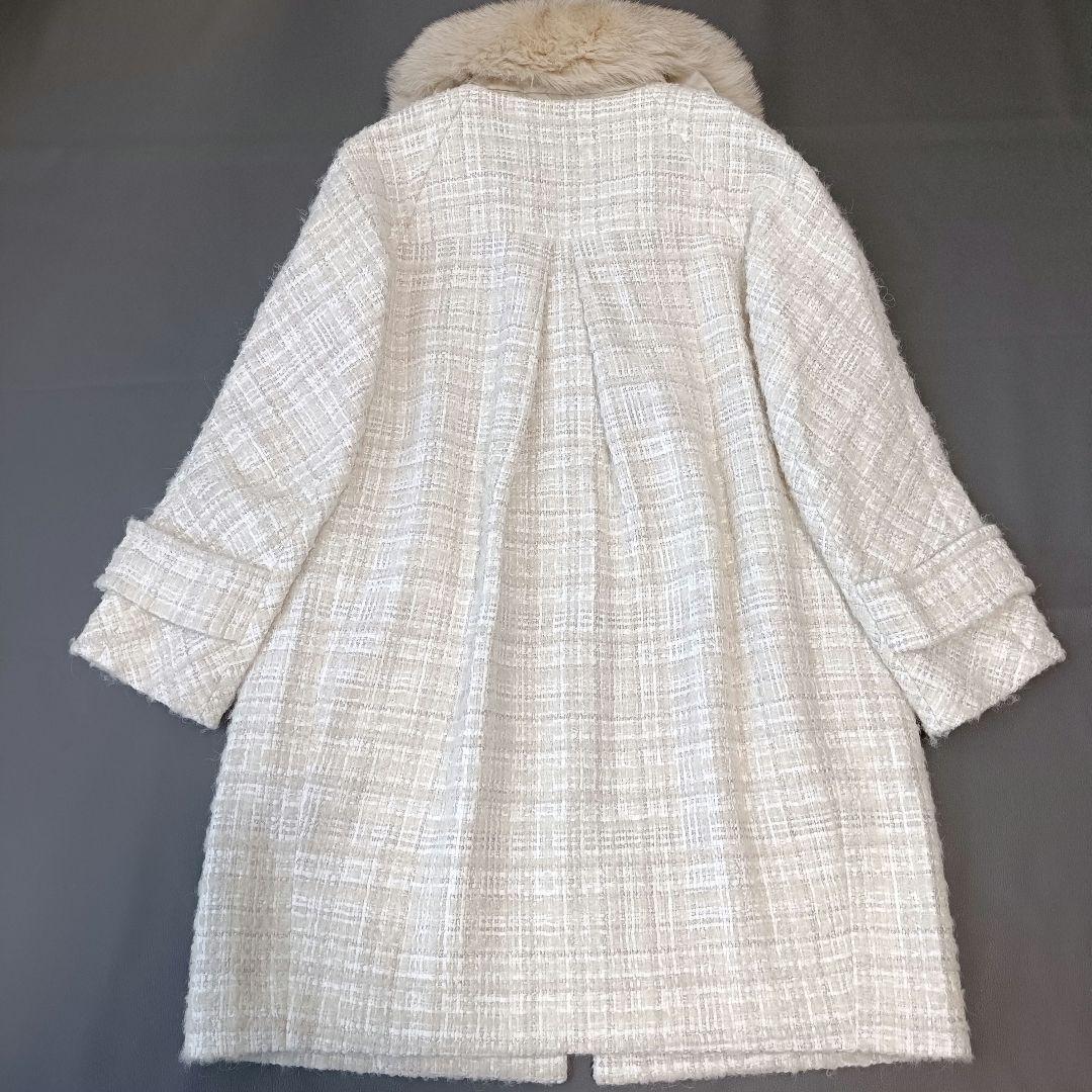 【グレースクラスGrace Class】フォックスファー　ツィード　ロングコート