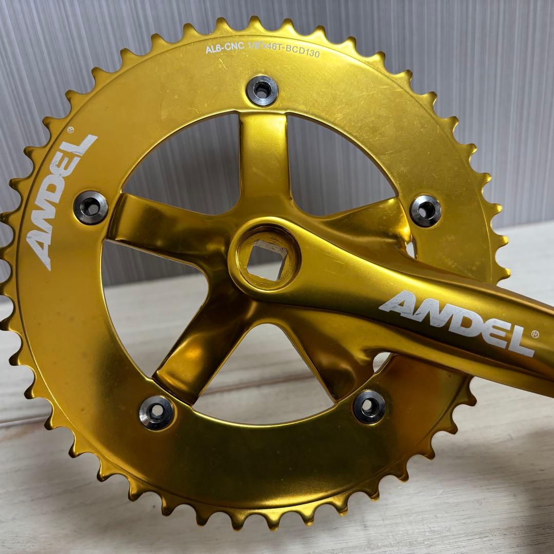 【希少モデル】ANDEL RSC1 クランクセット ゴールド 46T 170mm