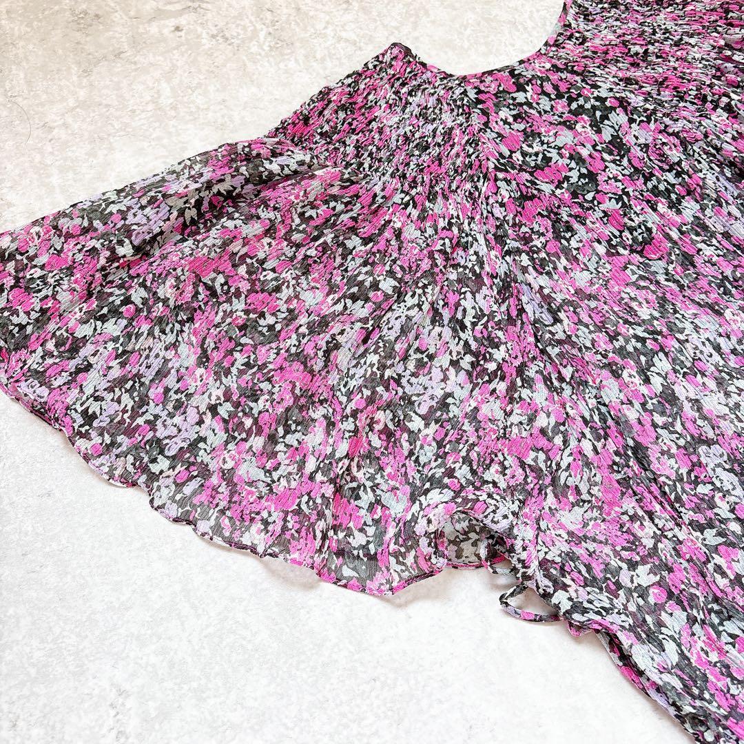 AYK 様ご予約✨美品イザベルマラン　シルクフラワープリントティアードワンピース