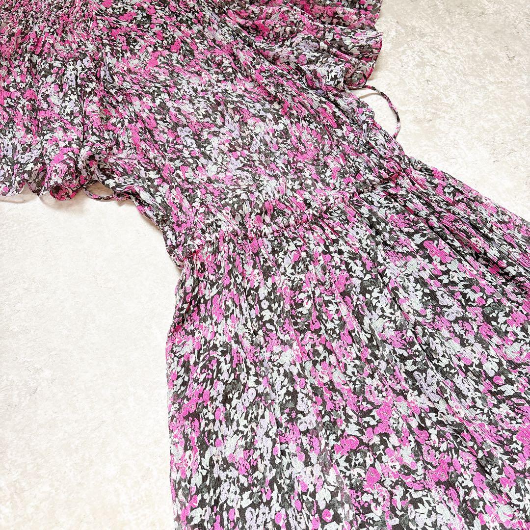 AYK 様ご予約✨美品イザベルマラン　シルクフラワープリントティアードワンピース