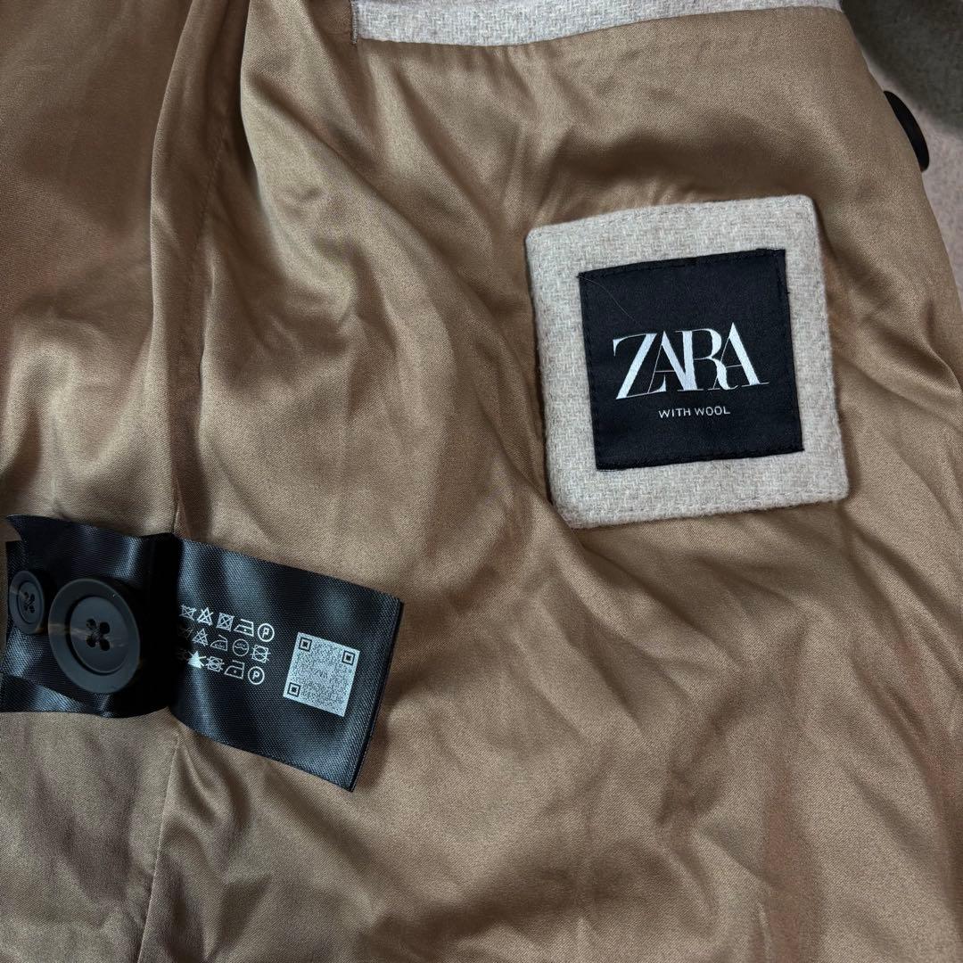 未使用級/XL相当✨ザラ ウール混紡ダブルブレスト チェスターコート マキシ丈