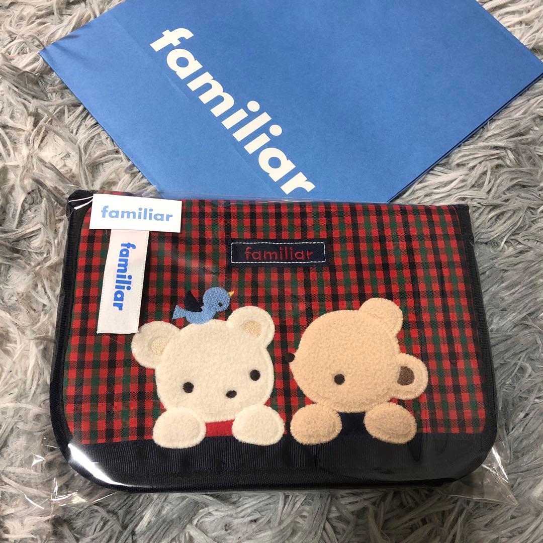 新品★ ファミリア 母子手帳ケース 赤 チェック 001