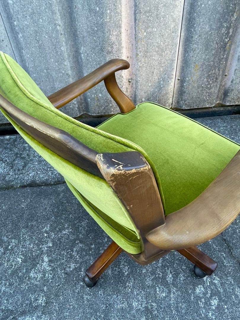 稀少/カリモク/コロニアル/デスクチェア/アームチェア/回転椅子/椅子/④