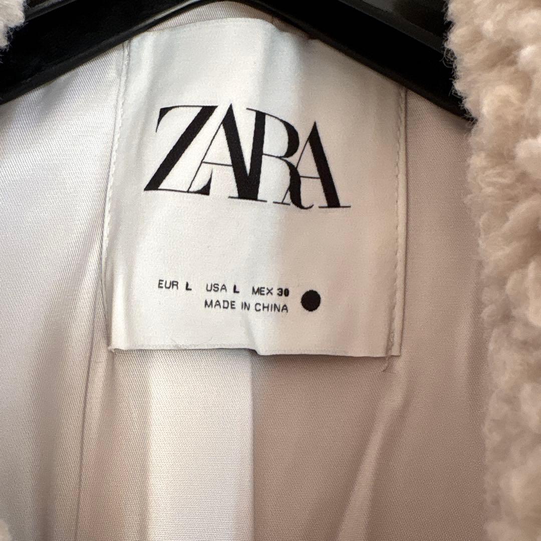ZARA テディベアコート　ボアコート　L