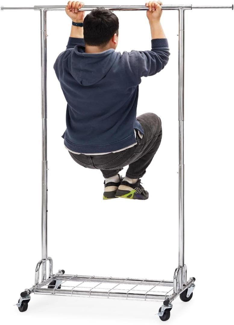 ハンガーラック パイプハンガーラック 3ウェイ シングル 大容量