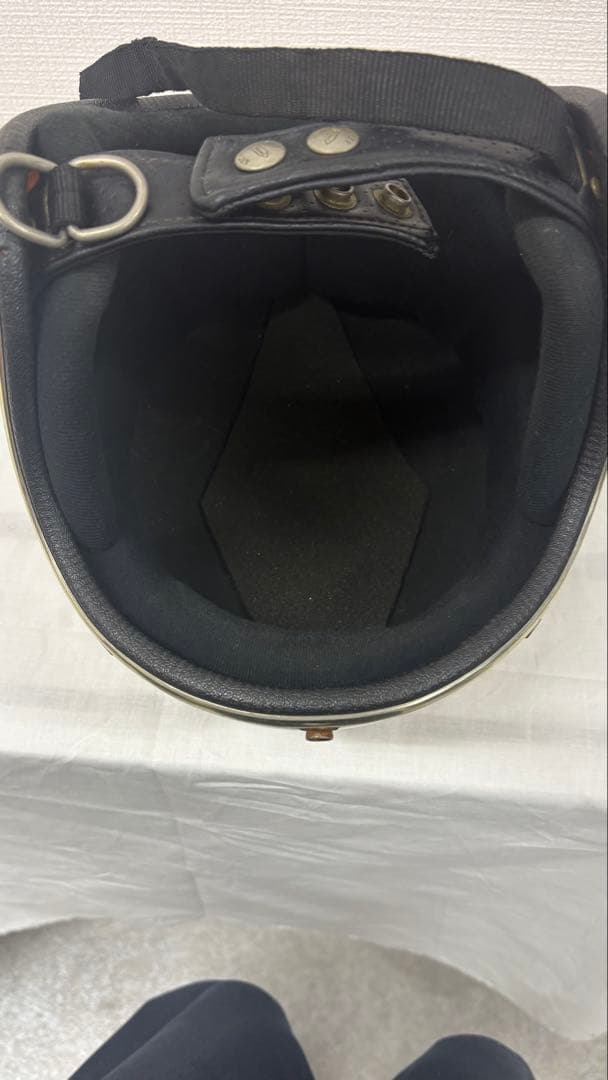 オレンジラメ仕上げ ジェットヘルメット