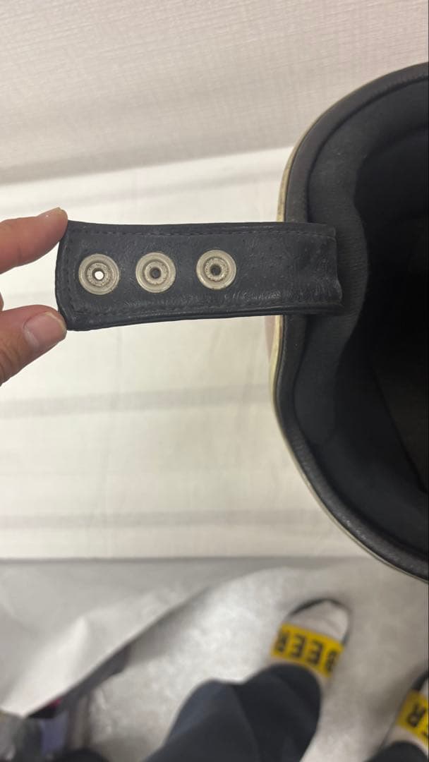 オレンジラメ仕上げ ジェットヘルメット